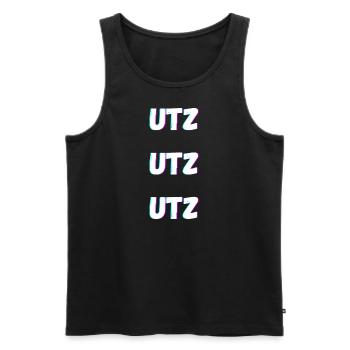 Utz Utz Utz Rave Techno EDM Festival Hardstyle - Männer Premium Bio Tank Top - Schwarz - Vorne - AI Model Male 178 light (178cm)