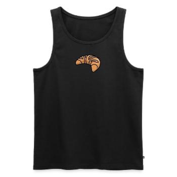 Lecker Croissant - Männer Premium Bio Tank Top - Schwarz - Vorne - AI Model Male 178 light (178cm)