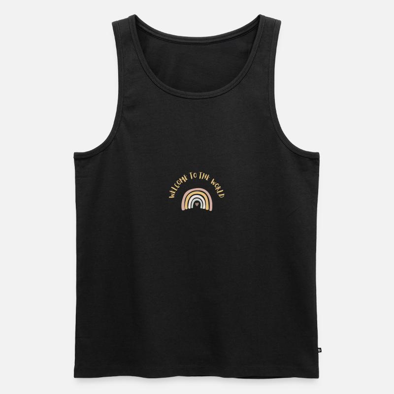 Welcome to the world - Männer Premium Bio Tank Top - Schwarz