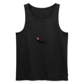 Dachshund Dachshund Santa Hat Dachshund - Men's Premium Organic Tank Top - black - Front - Michal (187cm)