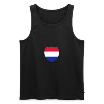 Niederlande *** - Männer Premium Bio Tank Top - Schwarz - Vorne - AI Model Male 178 light (178cm)