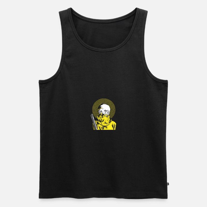 St Benny - Männer Premium Bio Tank Top - Schwarz