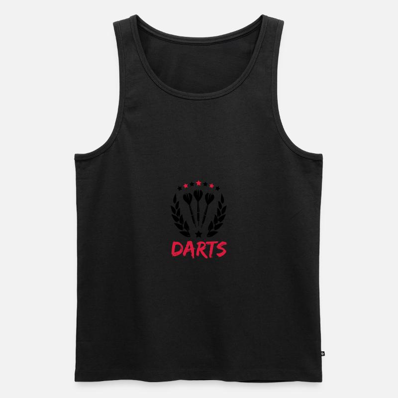 darts - Männer Premium Bio Tank Top - Schwarz