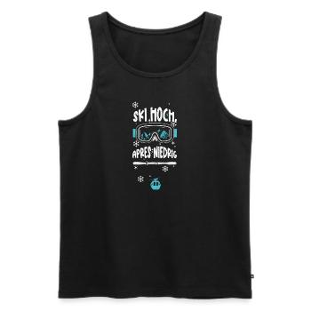 Ski hoch, Apres niedrig - Männer Premium Bio Tank Top - Schwarz - Vorne - Michal (187cm)