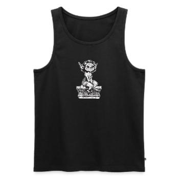 Gargoyle-Mädchen - Männer Premium Bio Tank Top - Schwarz - Vorne - AI Model Male 178 light (178cm)