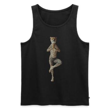 Gepard - Männer Premium Bio Tank Top - Schwarz - Vorne - Michal (187cm)