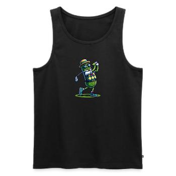 Humour drôle de golfeur Pickl - Débardeur bio Premium Homme - noir - Devant - Michal (187cm)