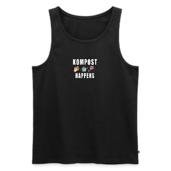Kompost Happens - Männer Premium Bio Tank Top - Schwarz - Vorne - Michal (187cm)
