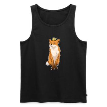Fuchs Krone - Männer Premium Bio Tank Top - Schwarz - Vorne - Michal (187cm)