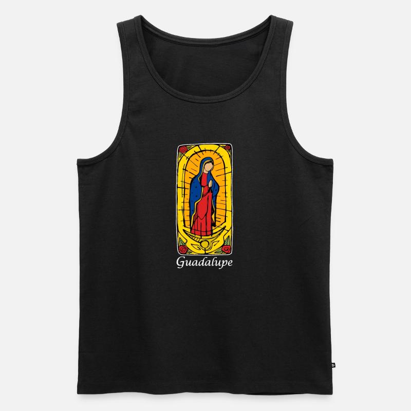 Guadeloupe (dunkel) - Männer Premium Bio Tank Top - Schwarz