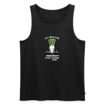Gymnase - Débardeur bio Premium Homme - noir - Devant - Michal (187cm)