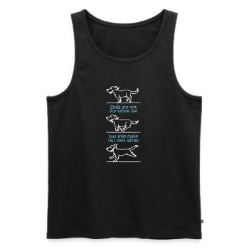 Dogs make our lives whole (dark) - Men's Premium Organic Tank Top - black - Front - AI Model Male 178 light (178cm)