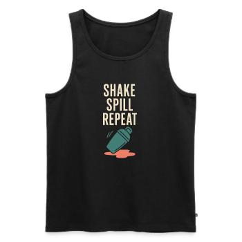 Shaker Stuck Beginner Mixologist - Men's Premium Organic Tank Top - black - Front - AI Model Male 178 light (178cm)