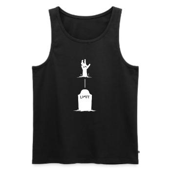 Limit blows up – hand lifts out of grave - Men's Premium Organic Tank Top - black - Front - AI Model Male 178 light (178cm)