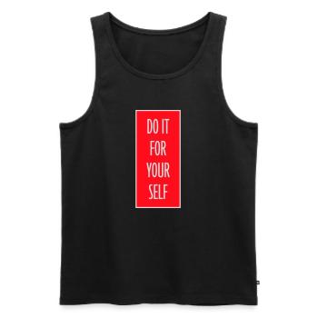 Do It For Yourself Inspirierend Selbstliebe Zitat - Männer Premium Bio Tank Top - Schwarz - Vorne - Michal (187cm)