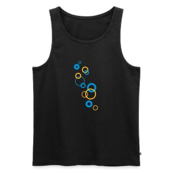 bubbles - Men's Premium Organic Tank Top - black - Front - AI Model Male 178 light (178cm)