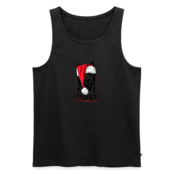 Père Noël Kai Ken joyeux Noël chiens chien Wilsigns - Débardeur bio Premium Homme - noir - Devant - Michal (187cm)