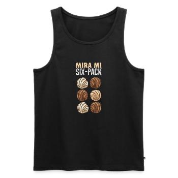Concha Hispanique Mexicain Pan Dulce - Débardeur bio Premium Homme - noir - Devant - Michal (187cm)