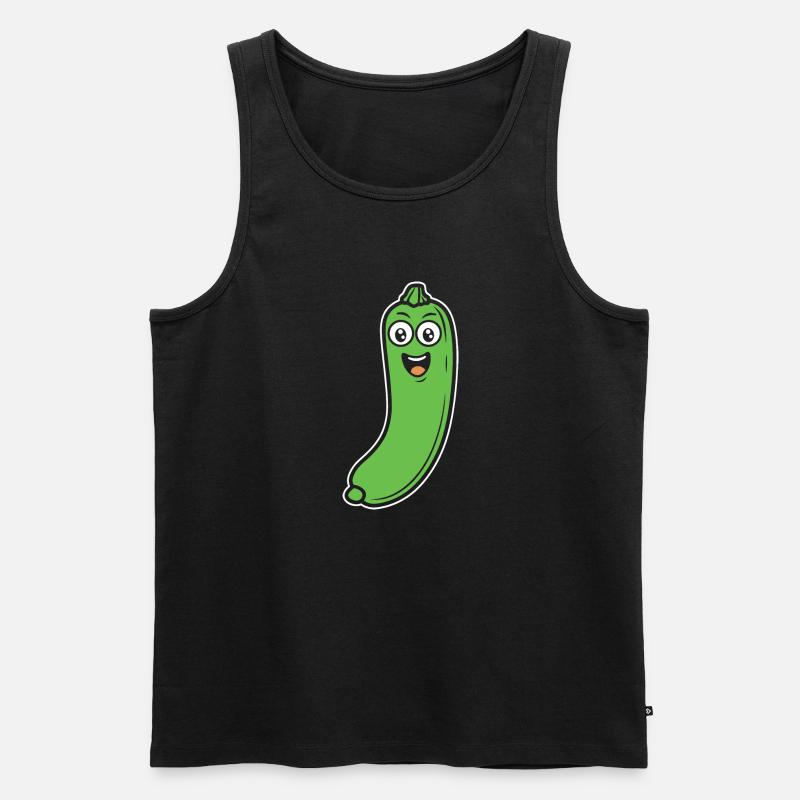 Zucchini - Männer Premium Bio Tank Top - Schwarz