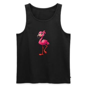 Flamant - Débardeur bio Premium Homme - noir - Devant - Michal (187cm)