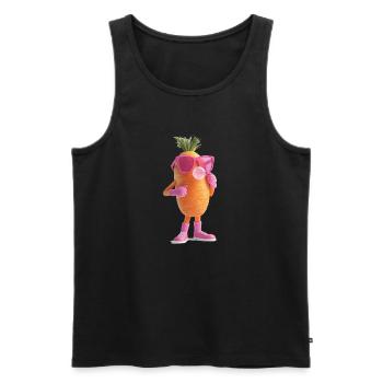 Karotte - Männer Premium Bio Tank Top - Schwarz - Vorne - AI Model Male 178 light (178cm)