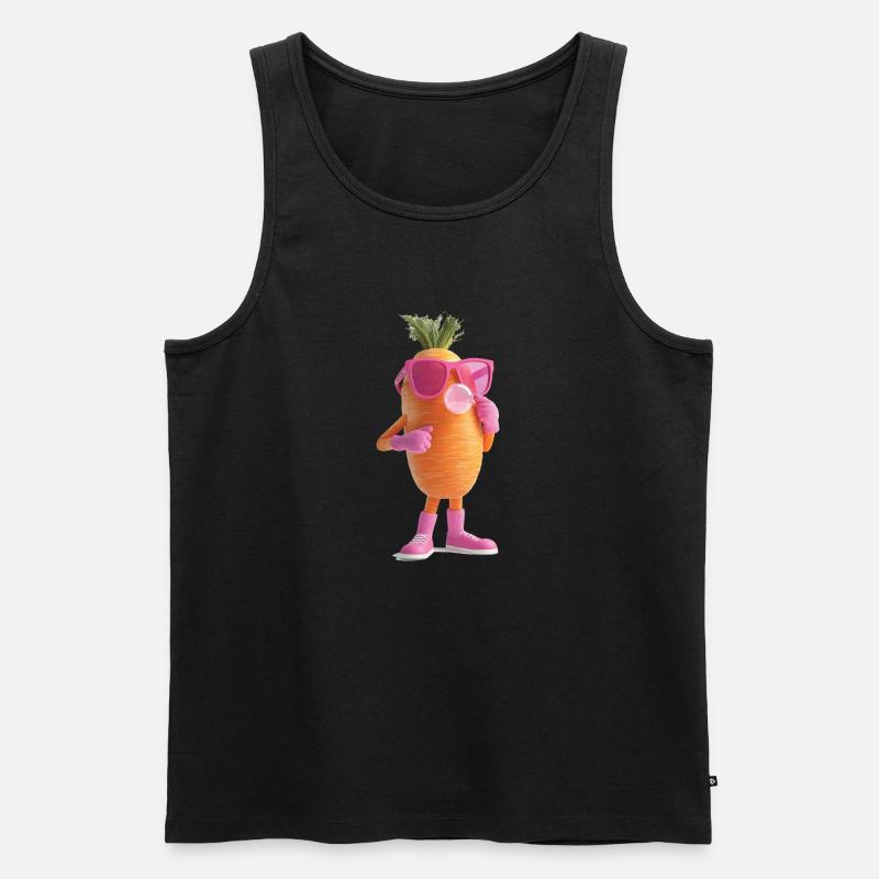 Karotte - Männer Premium Bio Tank Top - Schwarz