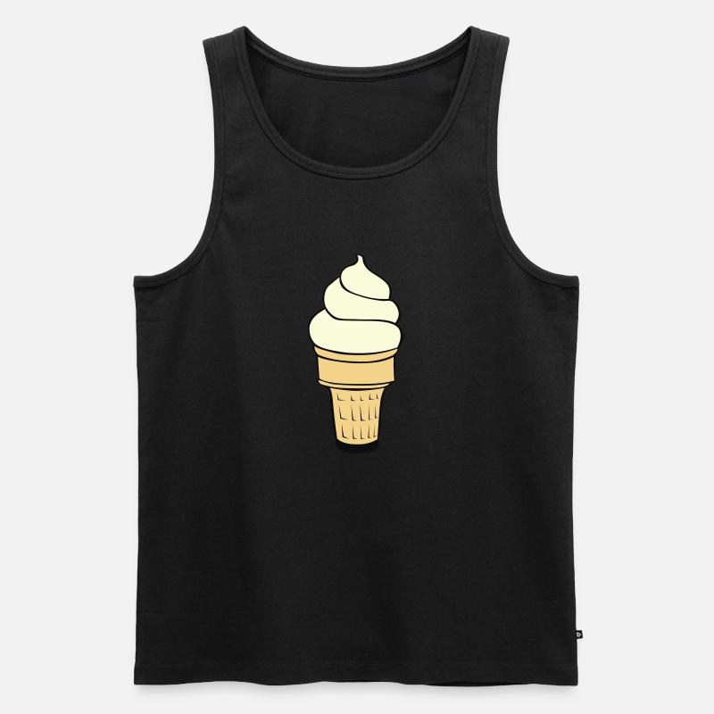 Eistüte - Männer Premium Bio Tank Top - Schwarz