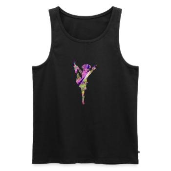 Gardetanz,Gardetänzerin,karneval,fasching,graffiti - Männer Premium Bio Tank Top - Schwarz - Vorne - AI Model Male 178 light (178cm)