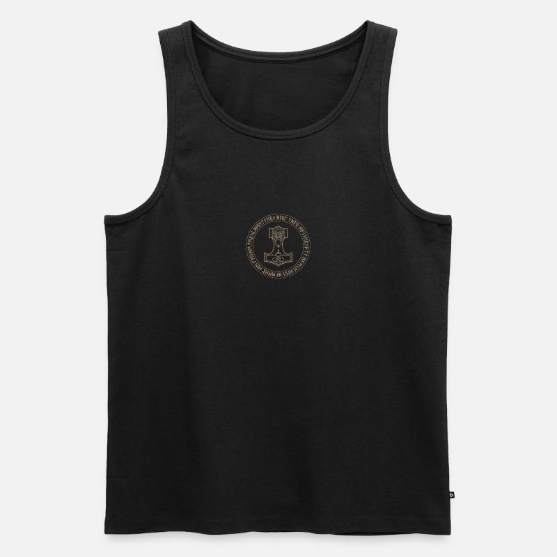 Mjölnir - Männer Premium Bio Tank Top - Schwarz
