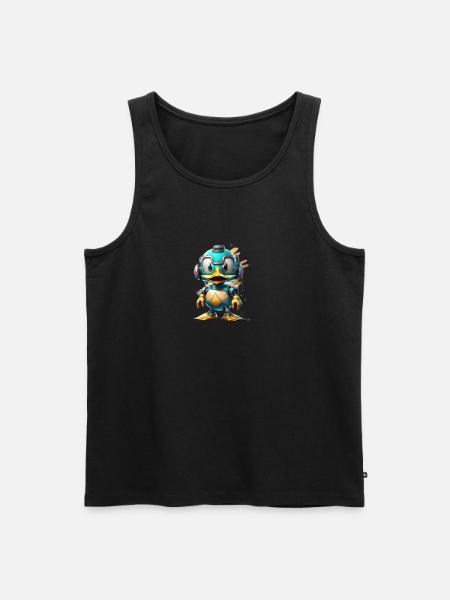 Canard robot - Débardeur bio Premium Homme - noir