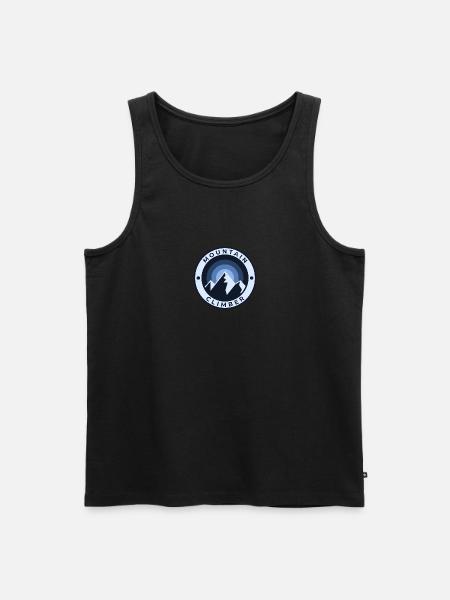Mountain Climber | Bergsteiger - Männer Premium Bio Tank Top - Schwarz