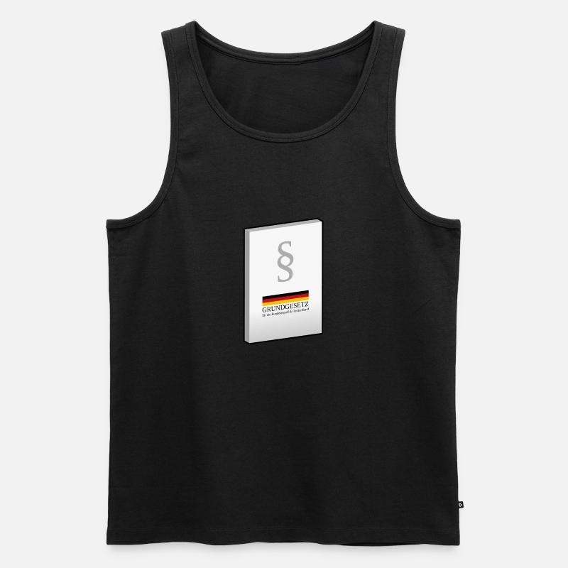 Grundgesetz BRD - Männer Premium Bio Tank Top - Schwarz