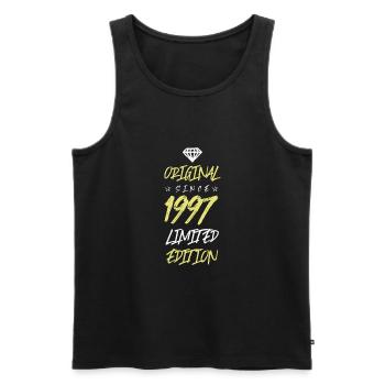 1997 limited edition - Männer Premium Bio Tank Top - Schwarz - Vorne - AI Model Male 178 light (178cm)