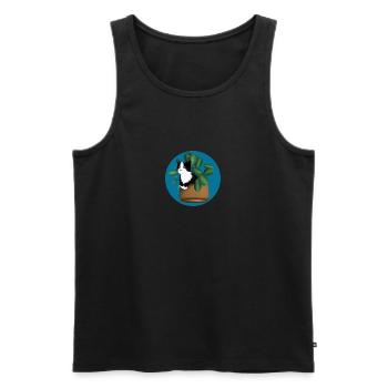 Freche Katze im Blumentopf Blumen Katzenliebhaber - Männer Premium Bio Tank Top - Schwarz - Vorne - AI Model Male 178 light (178cm)