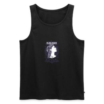 Elegance is Refusal - Men's Premium Organic Tank Top - black - Front - AI Model Male 178 light (178cm)