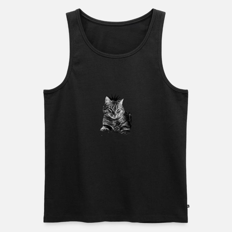 katze krone - Männer Premium Bio Tank Top - undefined