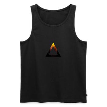 Abstract Triangle - Men's Premium Organic Tank Top - black - Front - AI Model Male 178 light (178cm)