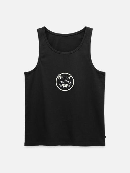 Anmutige Katze im Vektorstil - Männer Premium Bio Tank Top - Schwarz