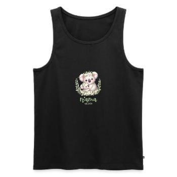 Mama Est. 2024 Koala Cuddle Floral Wreath New Mom - Männer Premium Bio Tank Top - Schwarz - Vorne - Michal (187cm)