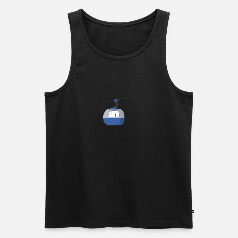 Skilift - Männer Premium Bio Tank Top - Schwarz