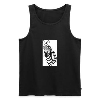 Zebra | Wildlife | Zoo | Africa - Men's Premium Organic Tank Top - black - Front - Michal (187cm)
