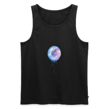 Ballon blaue Wolken - Männer Premium Bio Tank Top - Schwarz - Vorne - AI Model Male 178 light (178cm)