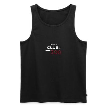 speed club 300 km/h - Männer Premium Bio Tank Top - Schwarz - Vorne - AI Model Male 178 light (178cm)