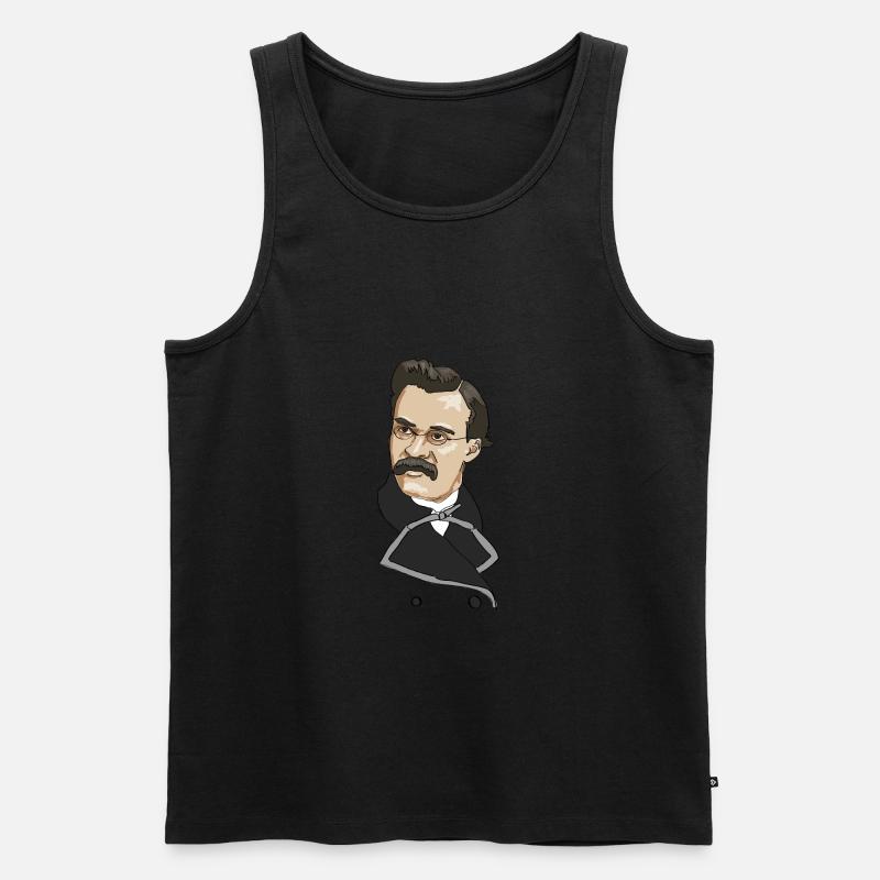 Nietzsche - Männer Premium Bio Tank Top - Schwarz