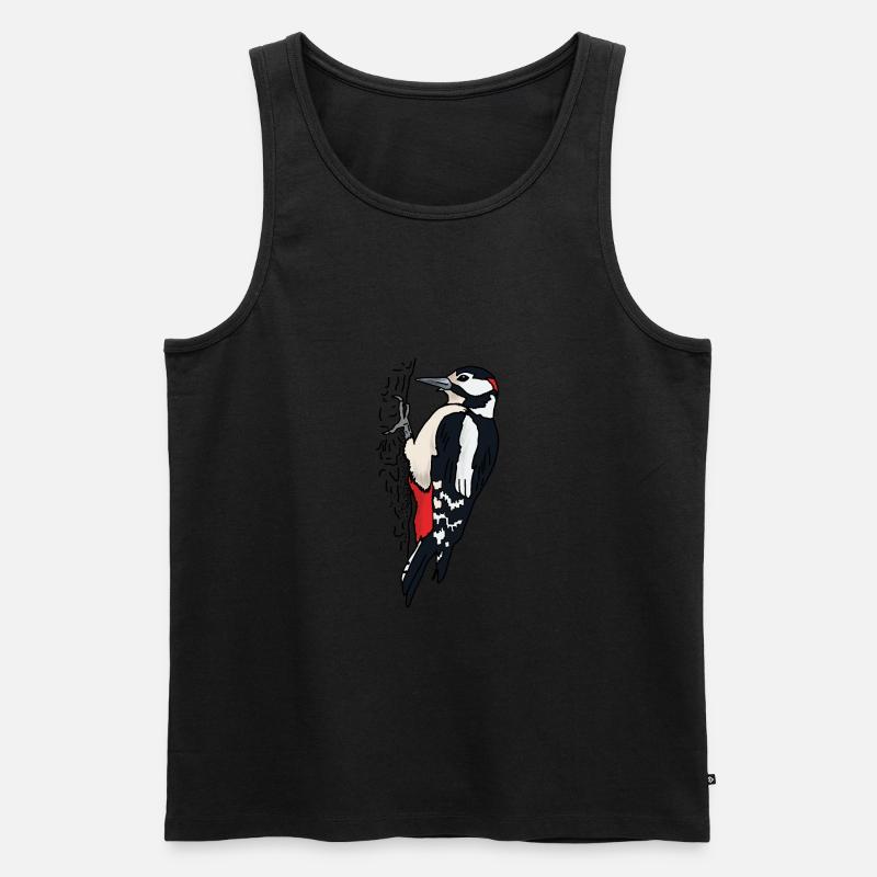 Buntspecht - Männer Premium Bio Tank Top - Schwarz