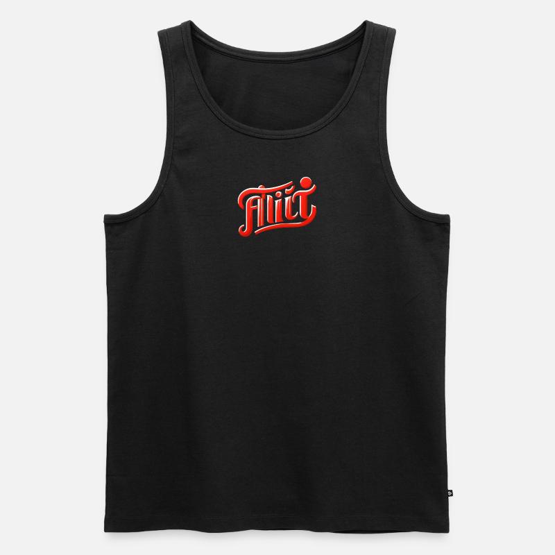 Flirt - Männer Premium Bio Tank Top - Schwarz