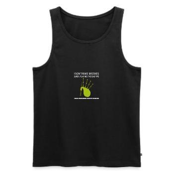 Scotland Bagpipe Bagpipe Musician - Men's Premium Organic Tank Top - black - Front - Michal (187cm)