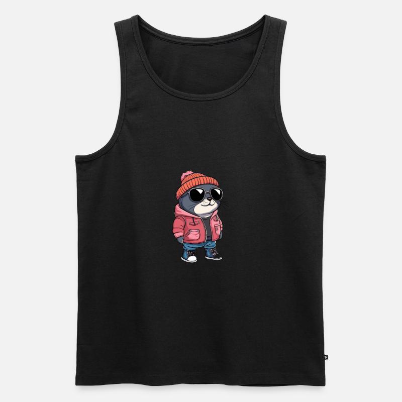 Robbe Tier Winter - Männer Premium Bio Tank Top - undefined