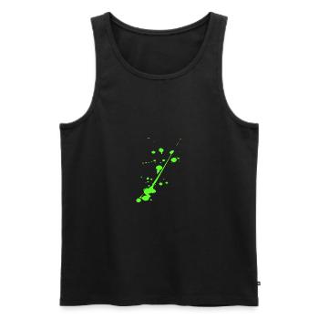 Mal Kleks art - Men's Premium Organic Tank Top - black - Front - AI Model Male 178 light (178cm)