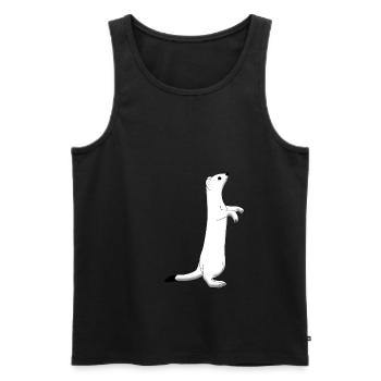 Ermine - Men's Premium Organic Tank Top - black - Front - AI Model Male 178 light (178cm)